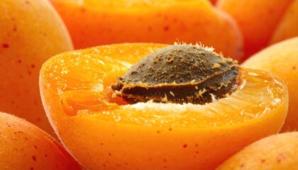 Close up of a ripe apricots