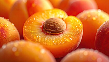 Close up of a ripe apricots