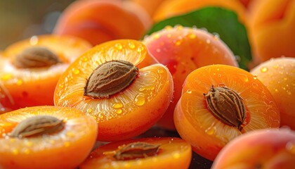 Close up of a ripe apricots