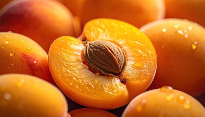 Close up of a ripe apricots