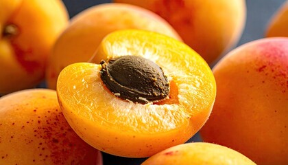 Close up of a ripe apricots