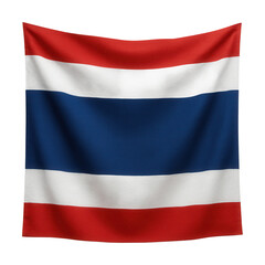 Naklejka premium Thai national flag on a plain white background.