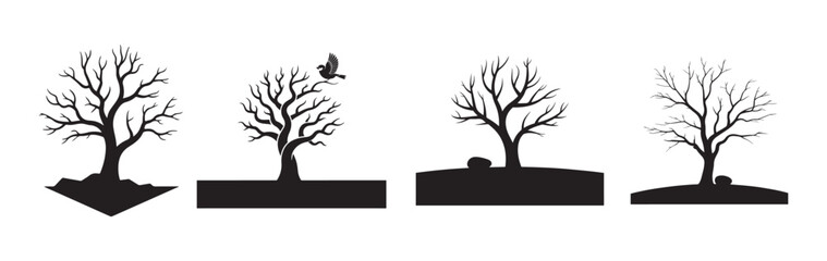 Leafless Trees Vector Illustration eps