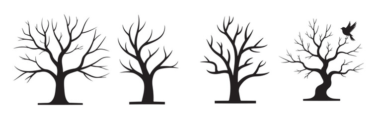 Leafless Trees Vector Illustration eps