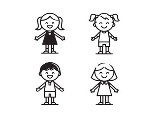 Elegant International Children�s Day Icon Vector Illustration