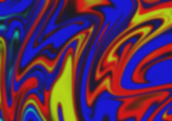 Dynamic Fluid Abstract Swirls: Vibrant Red, Blue, and Yellow Marble Art Wallpaper

