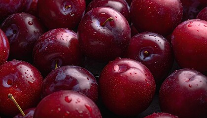 Close up of fresh plums