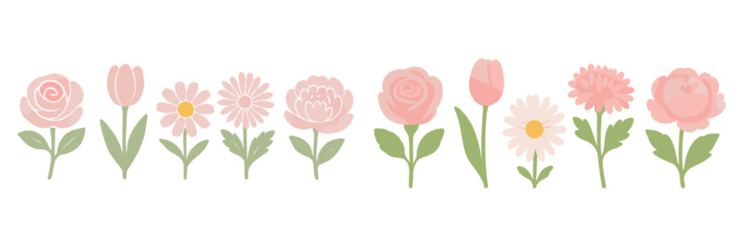 Beauty of pink flowers in a delicate floral arrangement for spring inspired designs