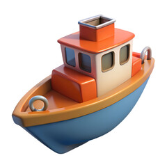 boat on white background