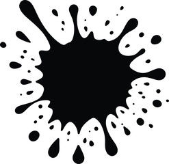 Fototapeta premium black ink splashes