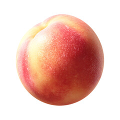 Obraz premium Fresh Ripe Nectarine Fruit Isolated White Background