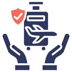 Travel Insurance glyph color icon