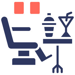 Business Class glyph color icon