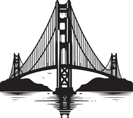 Obraz premium Golden Gate Bridge Silhouette