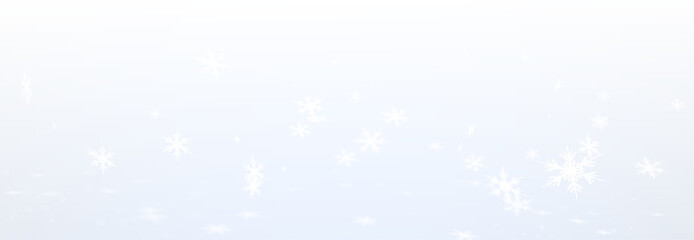 Beautiful Snowflakes Falling Against a Soft Blue Background - Perfect for Seasonal PNG Overlay Designs