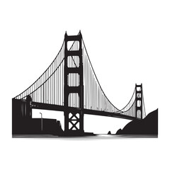 Obraz premium Golden Gate Bridge Silhouette