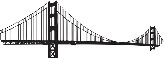Golden Gate Bridge Silhouette