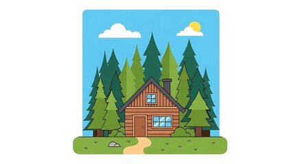 Fototapeta premium Cabin in the Woods. (5)