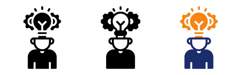 Human Potential Icon Collection Glyph & Mixed Style 