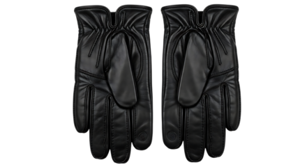 Pair of Black Leather Gloves image graphic