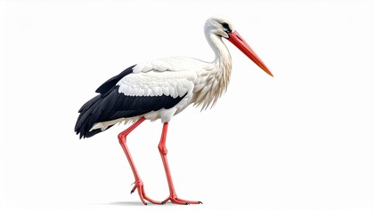 Fototapeta premium white stork isolated on white