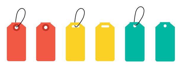 Promotion Sale Tag Set, Vibrant Labels for Shopping and Marketing Design.