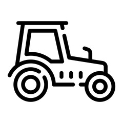 tractor line icon