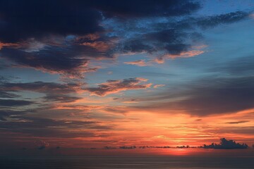 Fototapeta premium Dramatic sunset over the ocean (2)