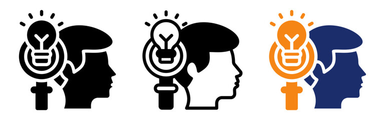 Self Discovery Icon Collection Glyph & Mixed Style 