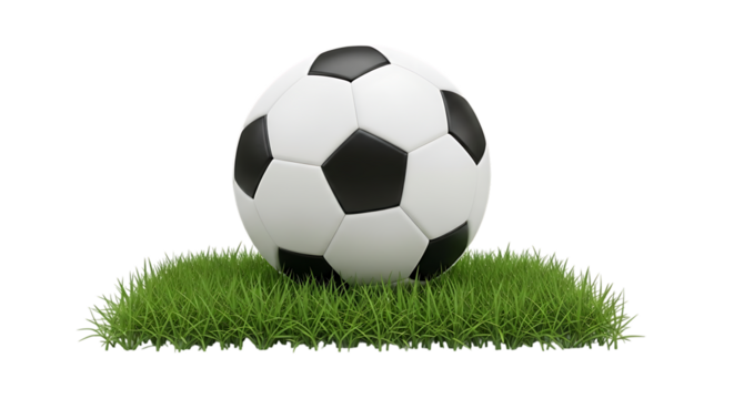 Soccer ball on a patch of green grass Keywords: soccer ball, football, sport, game, grass, green - Powered by Adobe