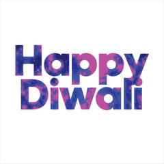 Happy Diwali Colorful Typography with Sparkles – Festival Greeting Vector on White Background