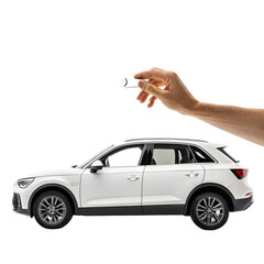 New Car Key & Luxury SUV: A Perfect Match on transparent background