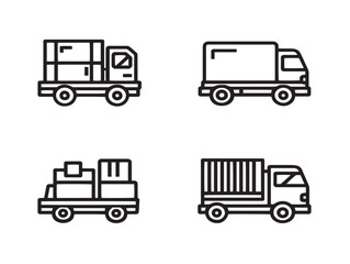 Elegant Logistics Delivery Symbol Minimal Line Art Vector Illustration