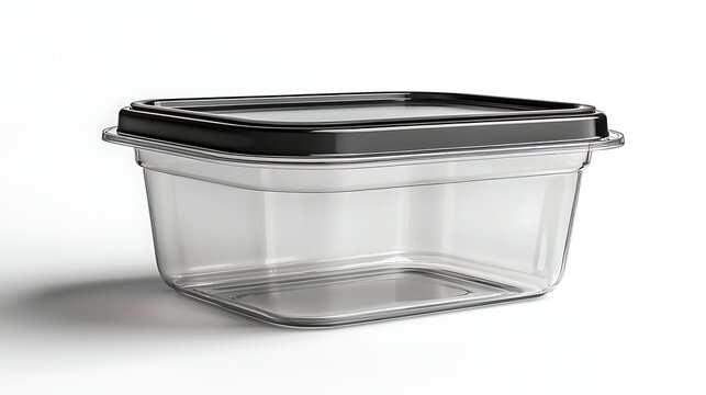 Crystal clear lunch storage container with lock high resolution picture