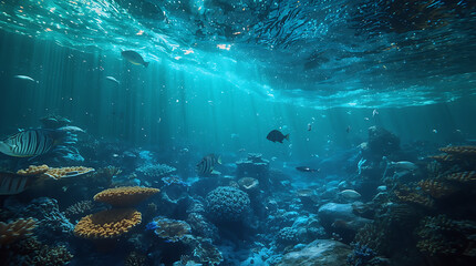 Obraz premium Futuristic Ocean Sustainability and Marine Conservation Concept