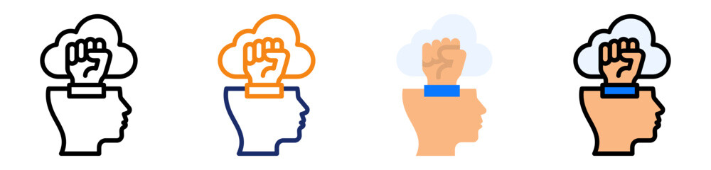 Inner Strength Icon Multiple Style Collection Set 