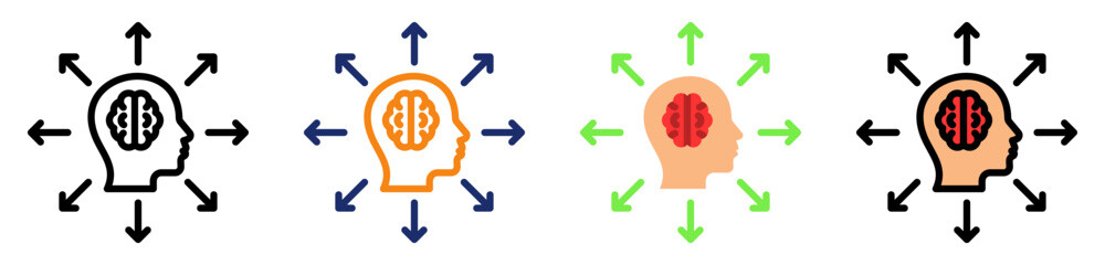 Mind Expansion Icon Multiple Style Collection Set 