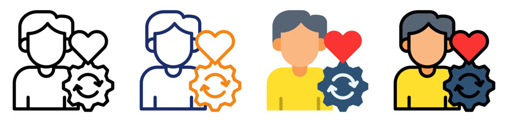 Life Progress Icon Multiple Style Collection Set 