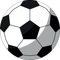 Classic Black and White Soccer Ball Illustration