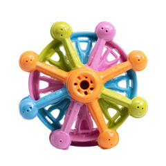 Colorful geometric baby toy with multiple arms