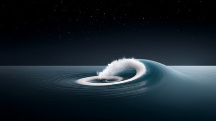 Ocean swirl creates spiral pattern, hypnotic and mesmerizing in its beauty