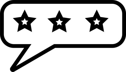 Speech bubbles with stars