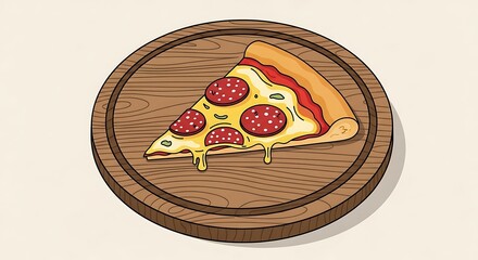 Pepperoni pizza slice.