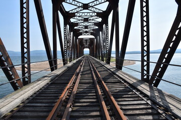The old railroad, Barachois, Perc&eacute;, Qu&eacute;bec, canada