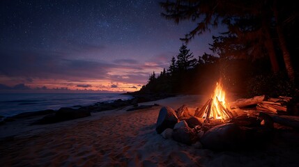 sunset in the mountains