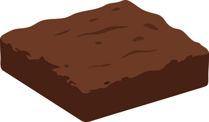 chocolate cake isolated on white