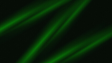 Abstract green lines of neon lights and shadows
