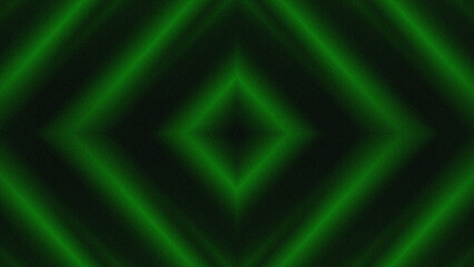 Abstract green lines of neon lights and shadows