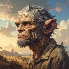 Portrait of an aged creature