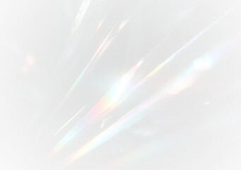 PNG glowing rainbow prism with crystal sparkle transparent light reflection shine and magical...